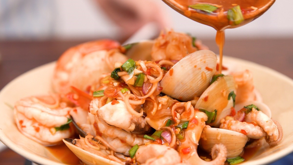 Cách Nấu Hải Sản Sốt Thái