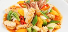 Mực Xào Rau Củ